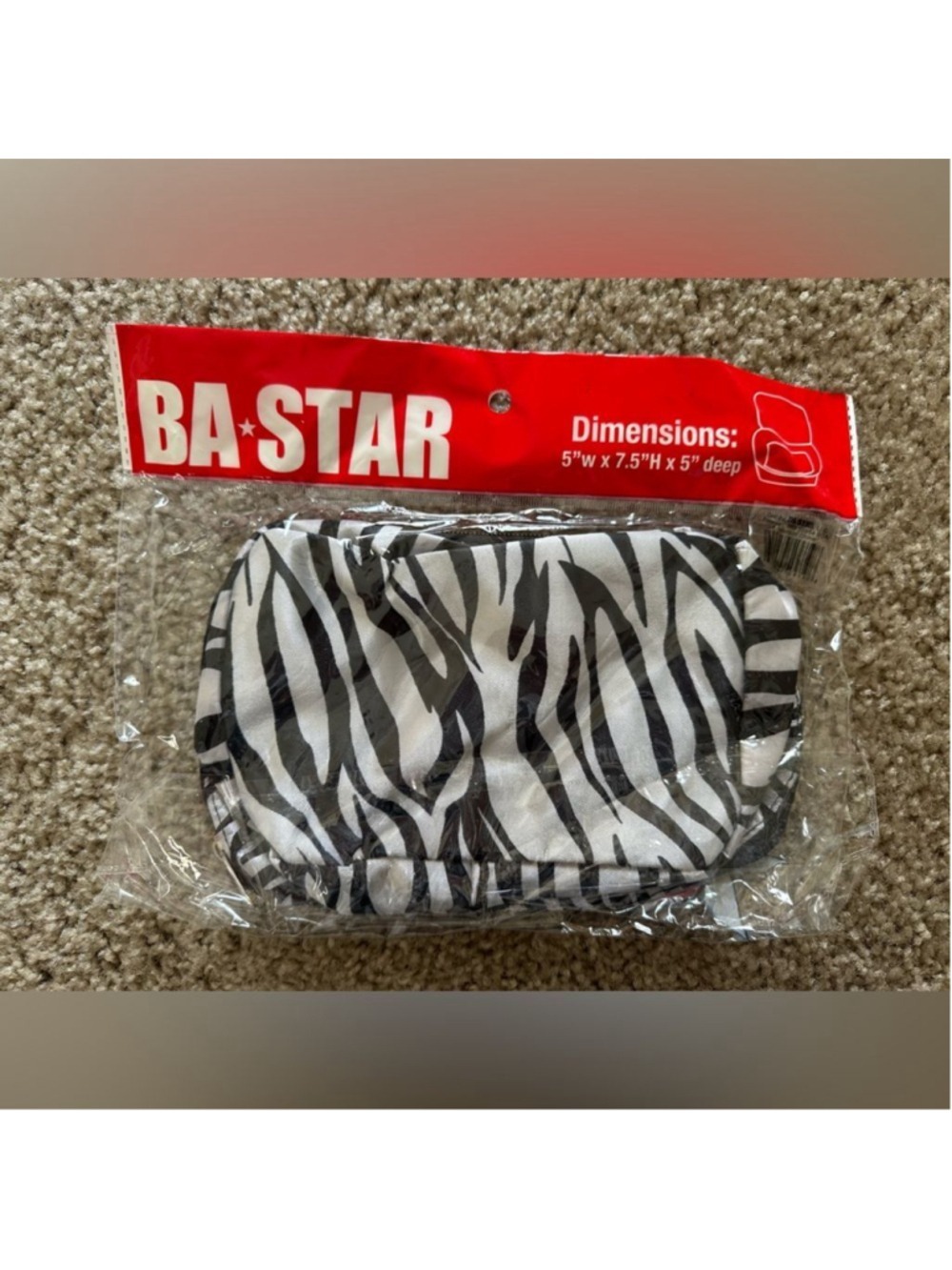 Zebra Cosmetic Bag Travel NWT